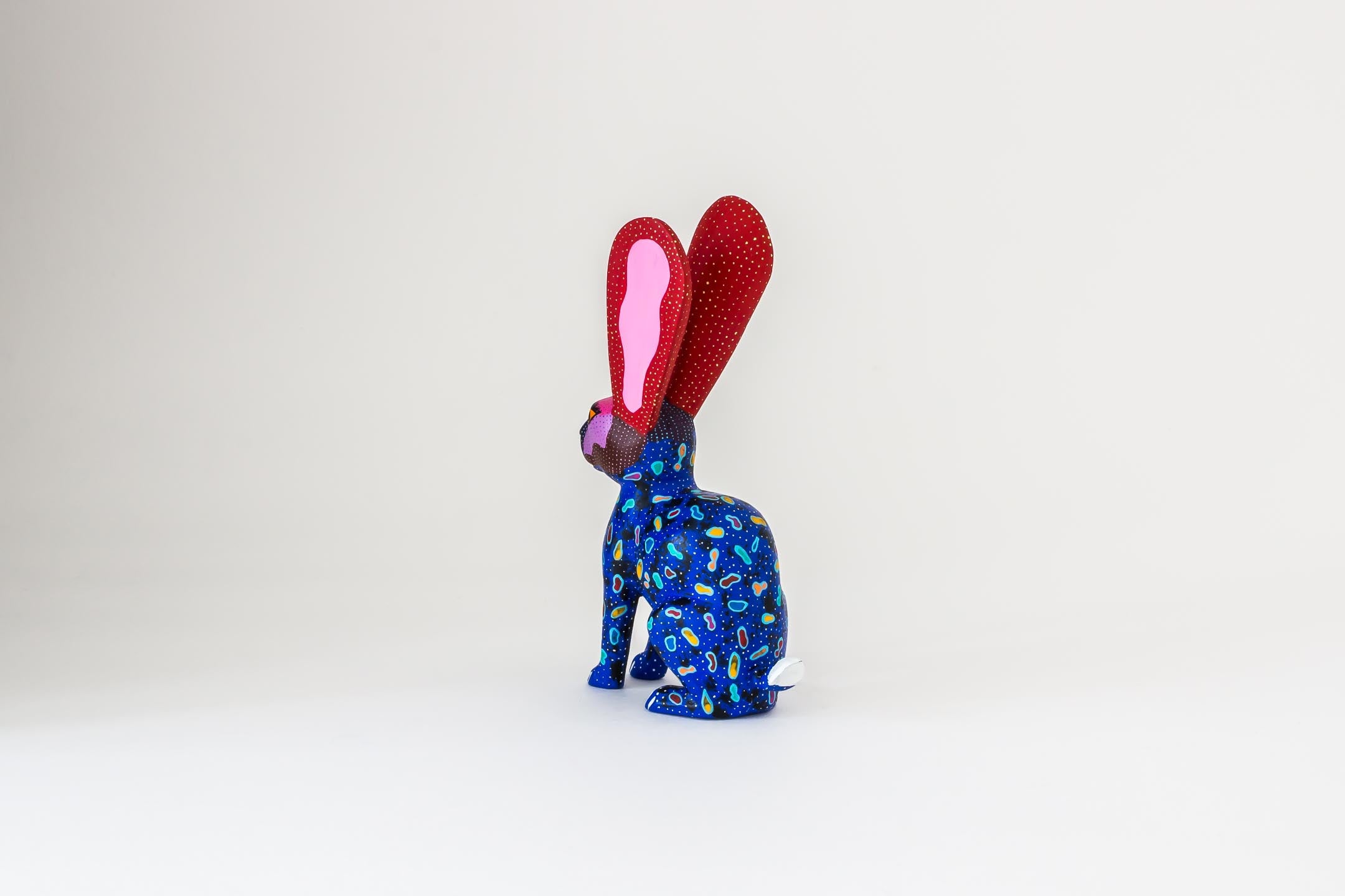 Blue Rabbit with Golden Nose