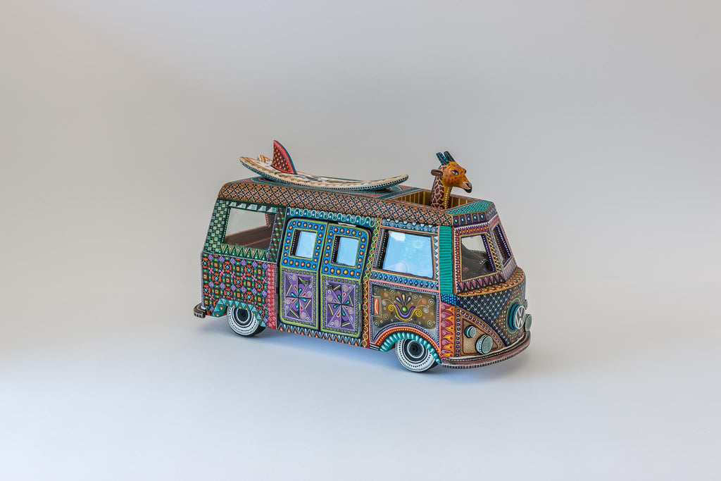 VW Van with Surfboard